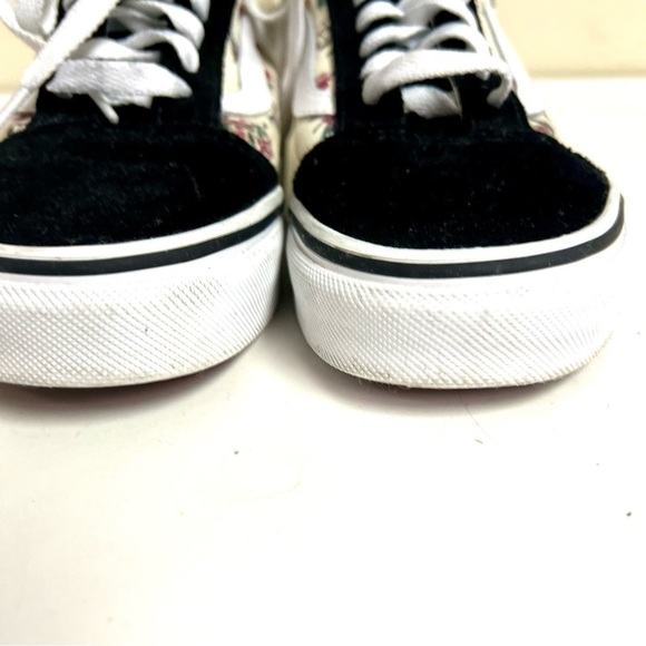 VANS Women's Old Skool Ditsy Floral True White Canvas Suede shoes Size 5.5M - Picture 6 of 9